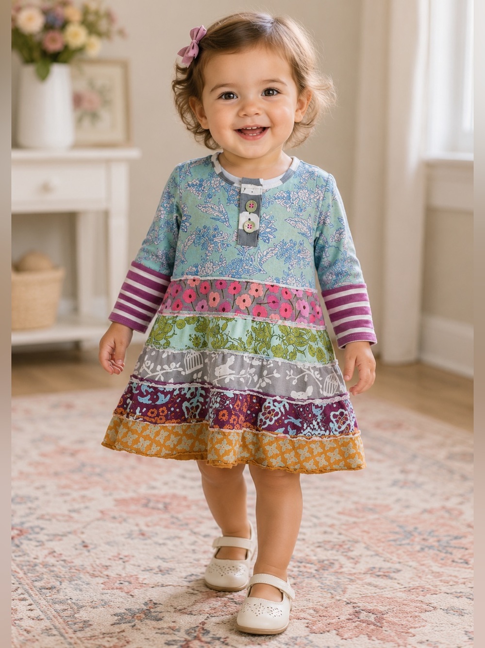 Matilda Jane Multicolor Patterned Kids Dress